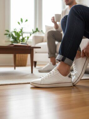 Dr. Scholl's Wink No-Tie Laces Slip-On Sneaker Women's 8-8.5 White 274A